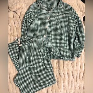 Women’s Green Gingham Pajama Set